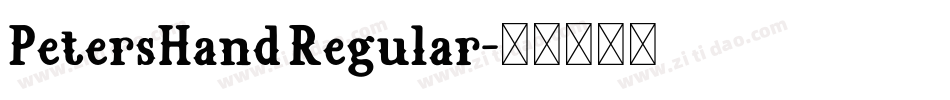 PetersHand Regular字体转换
